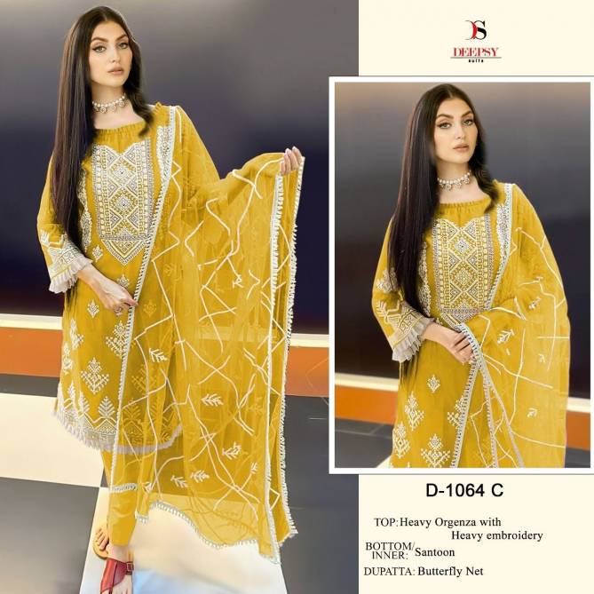 D 1064 Deepsy Suits Wedding Wear Wholesale Pakistani Dress Material Catalog